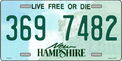 NH license plate 3697482