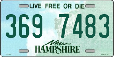 NH license plate 3697483