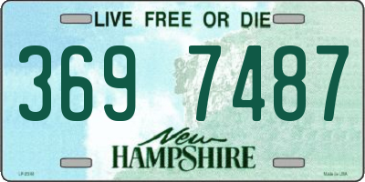 NH license plate 3697487