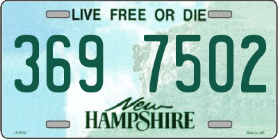 NH license plate 3697502
