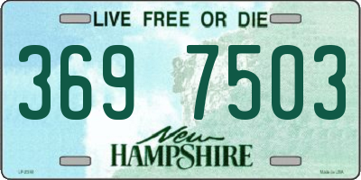 NH license plate 3697503