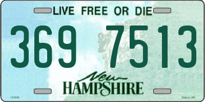 NH license plate 3697513