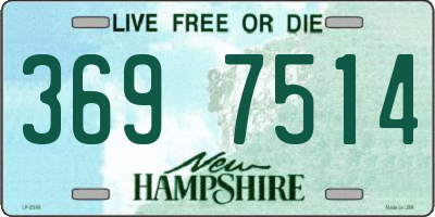 NH license plate 3697514