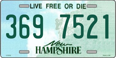 NH license plate 3697521
