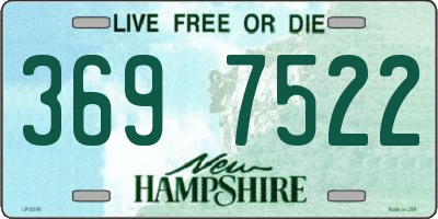 NH license plate 3697522