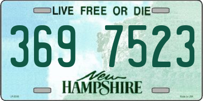 NH license plate 3697523