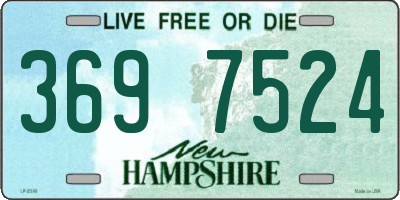 NH license plate 3697524