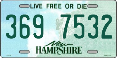 NH license plate 3697532