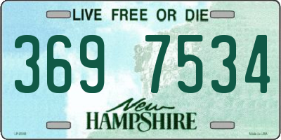 NH license plate 3697534