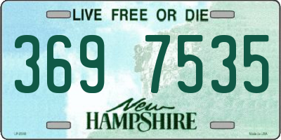 NH license plate 3697535