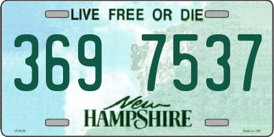 NH license plate 3697537