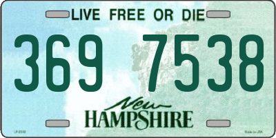 NH license plate 3697538
