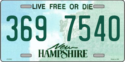 NH license plate 3697540