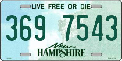NH license plate 3697543