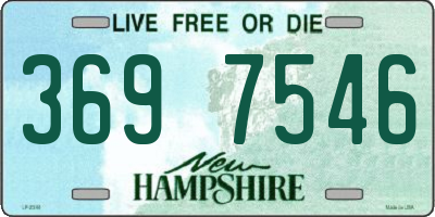 NH license plate 3697546