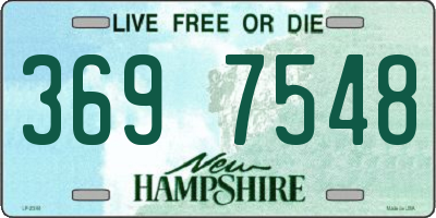 NH license plate 3697548