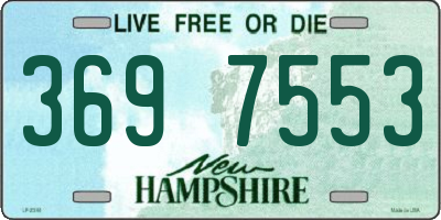 NH license plate 3697553