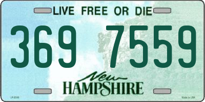 NH license plate 3697559