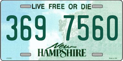 NH license plate 3697560