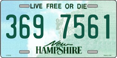 NH license plate 3697561