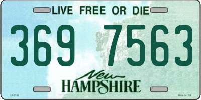 NH license plate 3697563