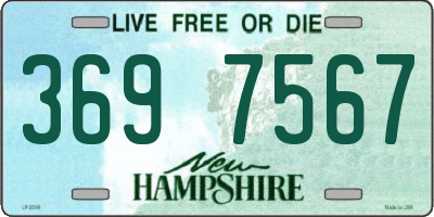 NH license plate 3697567