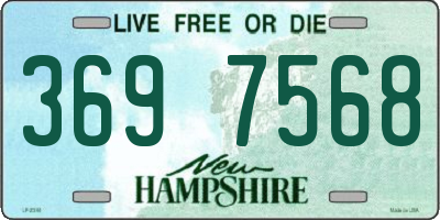 NH license plate 3697568