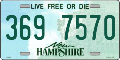 NH license plate 3697570