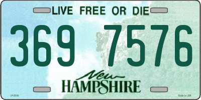 NH license plate 3697576