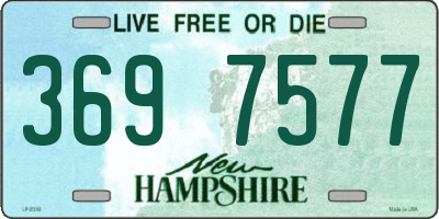 NH license plate 3697577