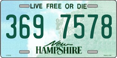 NH license plate 3697578