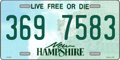 NH license plate 3697583