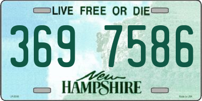 NH license plate 3697586