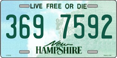 NH license plate 3697592