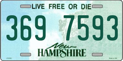 NH license plate 3697593
