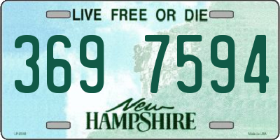 NH license plate 3697594