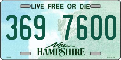 NH license plate 3697600