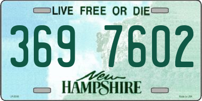 NH license plate 3697602