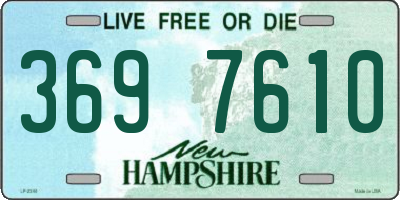 NH license plate 3697610