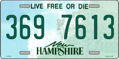 NH license plate 3697613