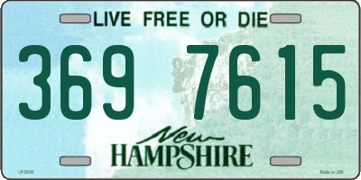 NH license plate 3697615