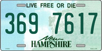 NH license plate 3697617