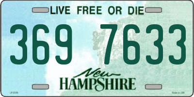 NH license plate 3697633