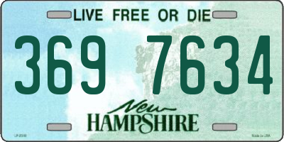 NH license plate 3697634