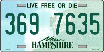 NH license plate 3697635