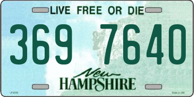 NH license plate 3697640