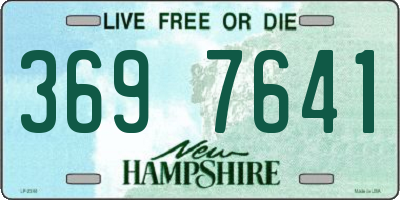 NH license plate 3697641