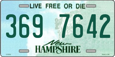 NH license plate 3697642
