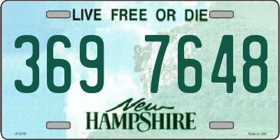 NH license plate 3697648