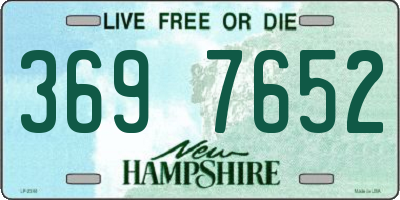NH license plate 3697652